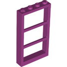 LEGO Magenta Fenster 1 x 4 x 6 Rahmen mit Drei Panes (46523 / 57894)