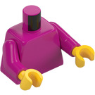 LEGO Magenta Mujer Minifigura Torso (973 / 76382)