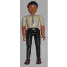 LEGO Male - Black Hair, White Shirt, Black Pants Minifigure