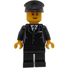 LEGO Male Chauffeur / Driver minifiguur Bruine wenkbrauwen