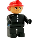 LEGO Male Fireman met Rood Helm Duplo Figuur