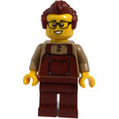 LEGO Maschio - Reddish Marrone Salopette Minifigure