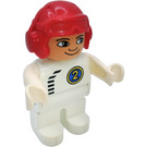 LEGO Male with Aviator Helmet and #2 Duplo Figure