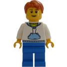 LEGO Male with Blue and White Hoodie Minifigure