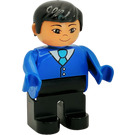 LEGO Male mit Blau oben und Tie und Asian Face