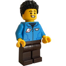 LEGO Männlich mit Dunkles Azur Jacke Minifigur