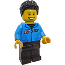 LEGO Male mit Dark Azure Jacket Minifigur