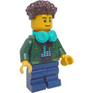 LEGO Male met Dark Green Hoodie minifiguur