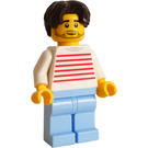 LEGO Male with Red Striped Top Minifigure