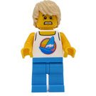 LEGO Männlich mit Surfbrett oben Minifigur