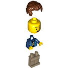 LEGO Man (Blue Plaid Shirt with peeled Banana print) Minifigure