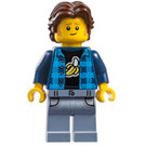 LEGO Hombre - Dark Azul Checkered Chaqueta Minifigura