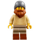 LEGO Homme - Orange Sombre Barbe et Bronzer Pull-over Minifigurine