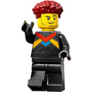 LEGO Man in Zwart Racing Suit minifiguur