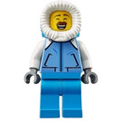 LEGO Man in Blauw Jasje met Bont Kap Minifiguur