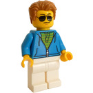 LEGO Man i Mörk Azure Sweatshirt Minifigur