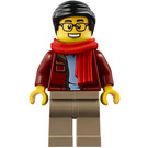 LEGO Mann i Mørk rød Jakke Minifigur