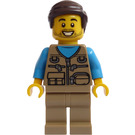 LEGO Mann i Mørk brun Vest Minifigur