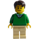 LEGO Mann i Grønn Genser og Beige Pants Minifigur