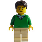 LEGO Man im Green Sweater und Tan Pants Minifigur