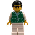 LEGO Man in Groen Vest met Zonnebril Minifiguur