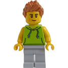 LEGO Mand i Lime Sleeveless Hættetrøje Minifigur