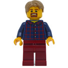 LEGO Muž v Plaid Košile Minifigurka