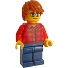 LEGO Muž v Plaid Košile Minifigurka