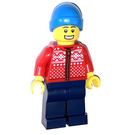 LEGO Muž v Červená Winter Bunda Minifigurka