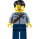 LEGO Man in Sand Blue Jacket Minifigure