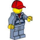 LEGO Man in Sand Blauw Uniform minifiguur