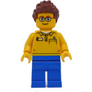 LEGO Man in Geel Shirt Minifiguur