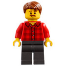 LEGO Homme - Rouge Plaid Chemise et Mustache Minifigurine