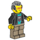 LEGO Mann mit Schwarz Jacke Minifigur