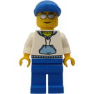 LEGO Man met Blauw Pet en Glasses minifiguur