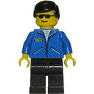 LEGO Mann med Blå Jakke og Solbriller Minifigur