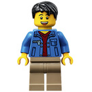 LEGO Man mit Blau jacket Minifigur