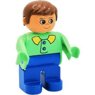 LEGO Man mit Blau Beine und Medium Green oben Duplo Abbildung