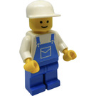 LEGO Man with Blue Overall and White Cap Minifigure