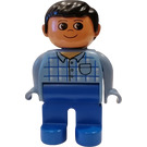 LEGO Man mit Blau oben Plaid mit Pocket Duplo Abbildung