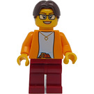 LEGO Man med Bright Ljus Orange Skjorta - First League Minifigur