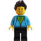 LEGO Mann mit Dunkles Azur Kapuzenpullover Minifigur