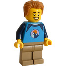 LEGO Mand med Mørk Azure Skjorte Minifigur