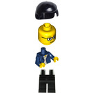LEGO Man with Dark Blue Jacket and Black Legs Minifigure