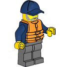 LEGO Man met Dark Blauw Turtleneck Sweater minifiguur