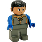 LEGO Man met Dark Grijs Zippered Coat Duplo-figuur