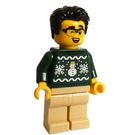 LEGO Man with Dark Green Christmas Jumper Minifigure