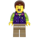 LEGO Muž s Dark Fialová Bunda Minifigurka