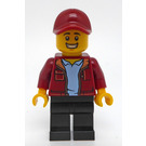 LEGO Man mit Dark rot Jacket und Deckel Minifigur