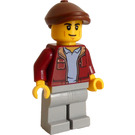 LEGO Man with Dark Red Jacket Minifigure